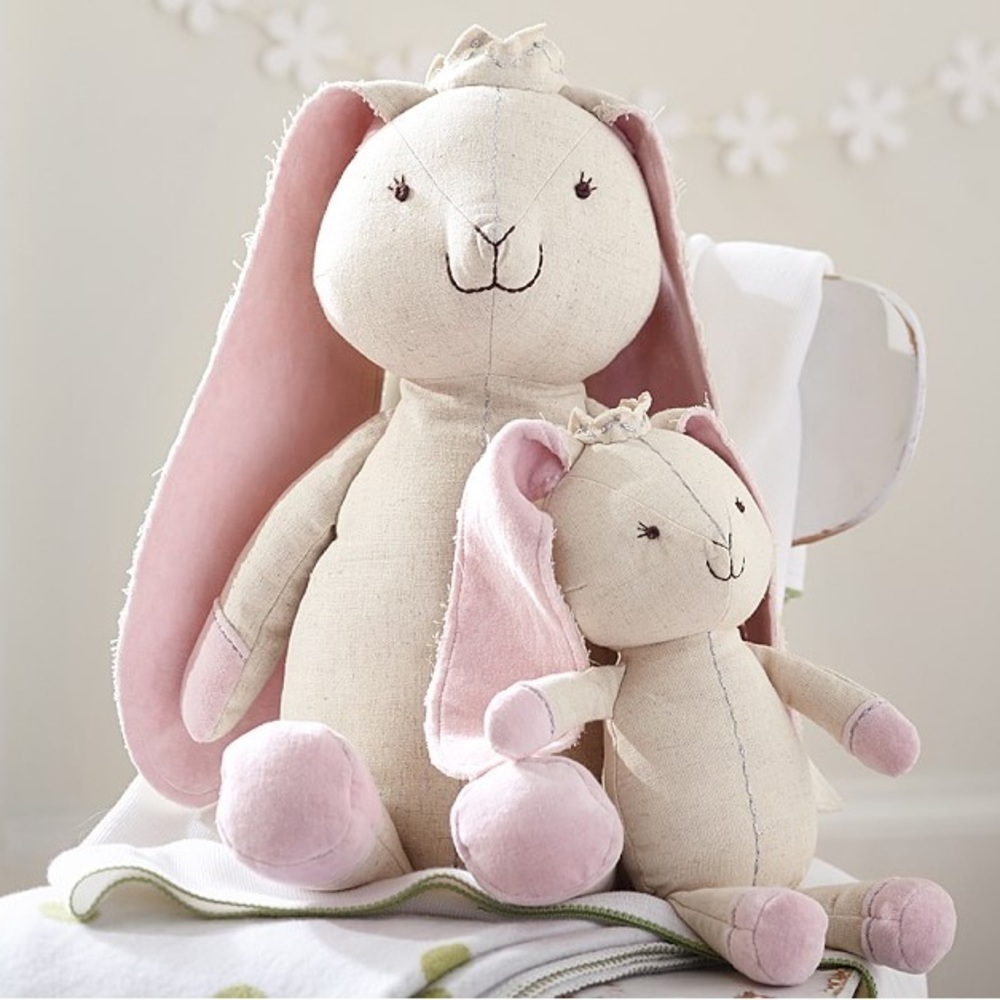 Pottery barn kids Bunny Linen And Velvet Plush Large